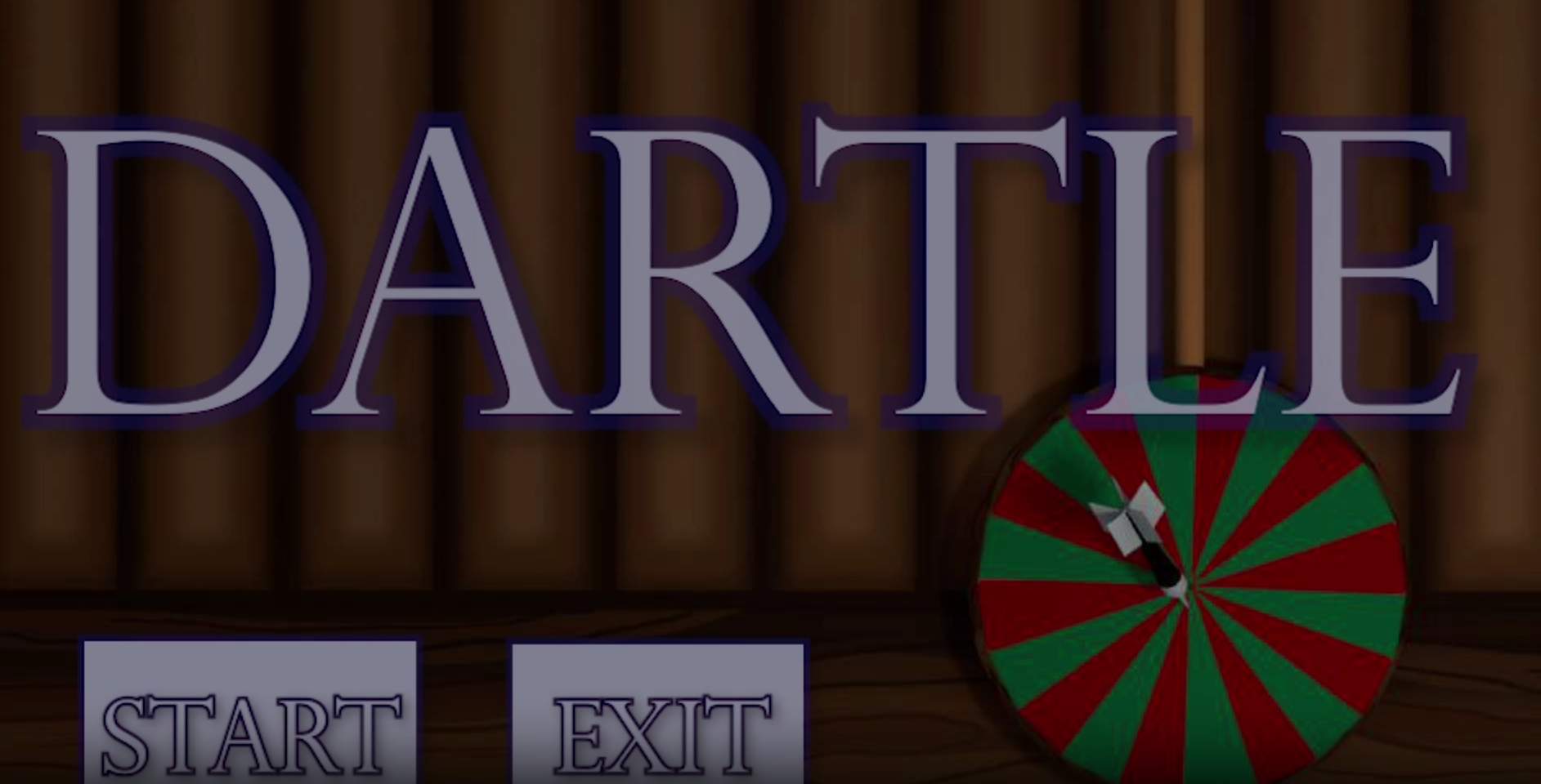 Dartle game title screen